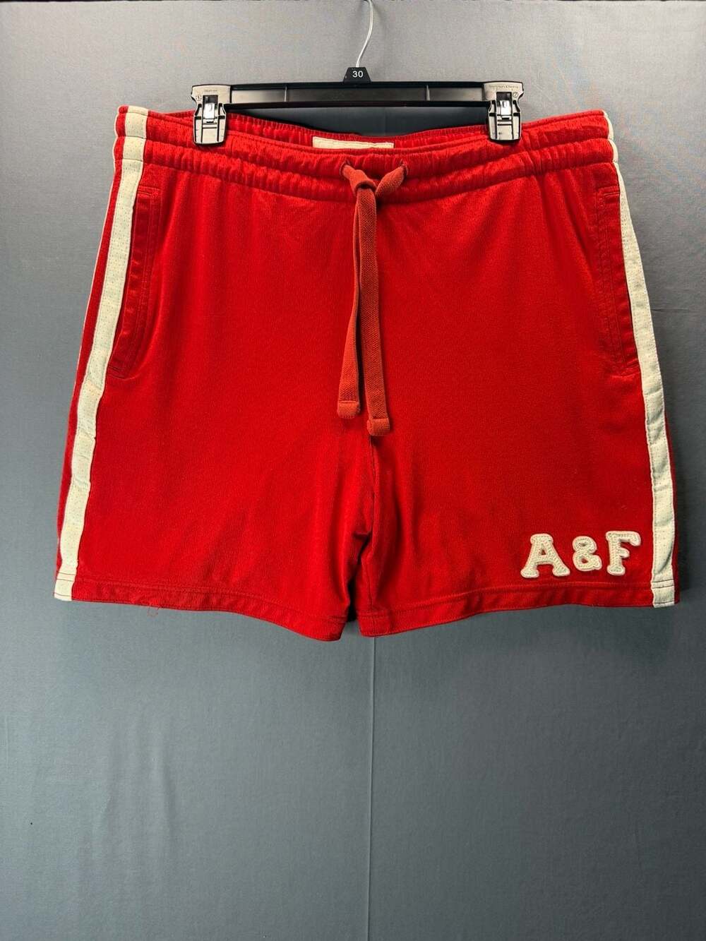 Vintage Y2K Abercrombie & Fitch Athletic Shorts Size M Red Mesh Drawstring